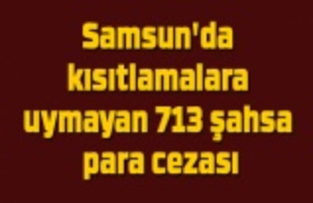 Samsun'da kısıtlamalara uymayan 713 şahsa para cezası