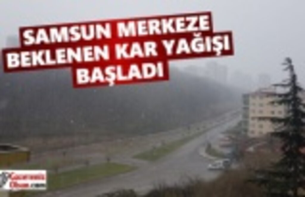 Samsun Merkeze Kar Yağışı Başladı
