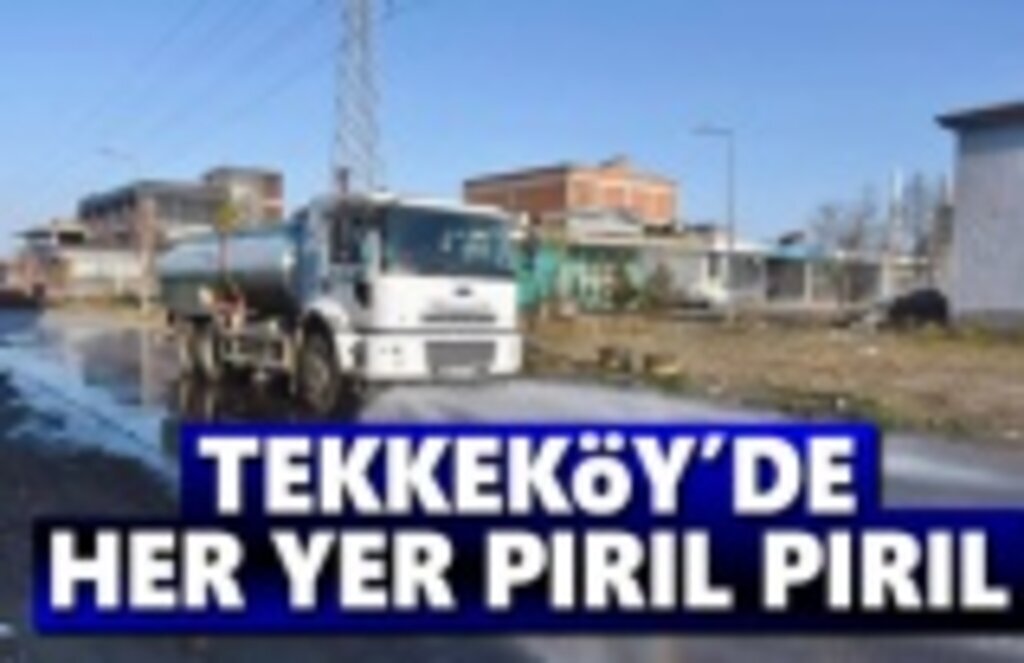 Tekkeköy'de temizlik işleri sahada