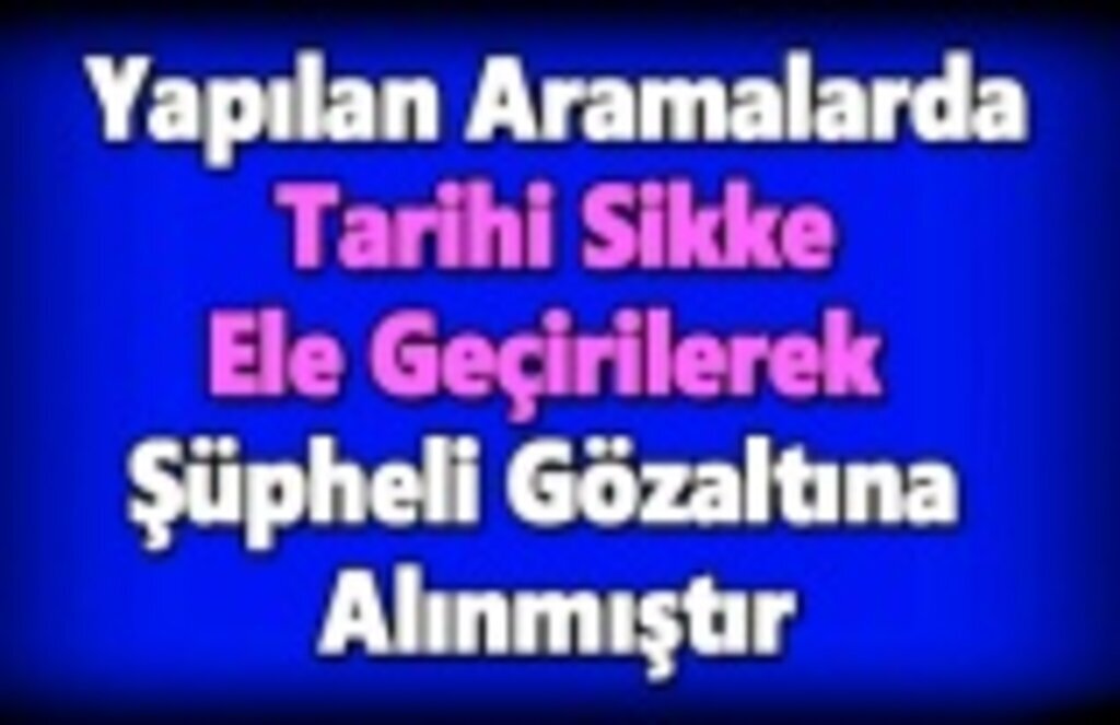 Yapılan Aramalarda Tarihi Sikke Ele Geçirilerek Şüpheli Gözaltına Alınmıştır