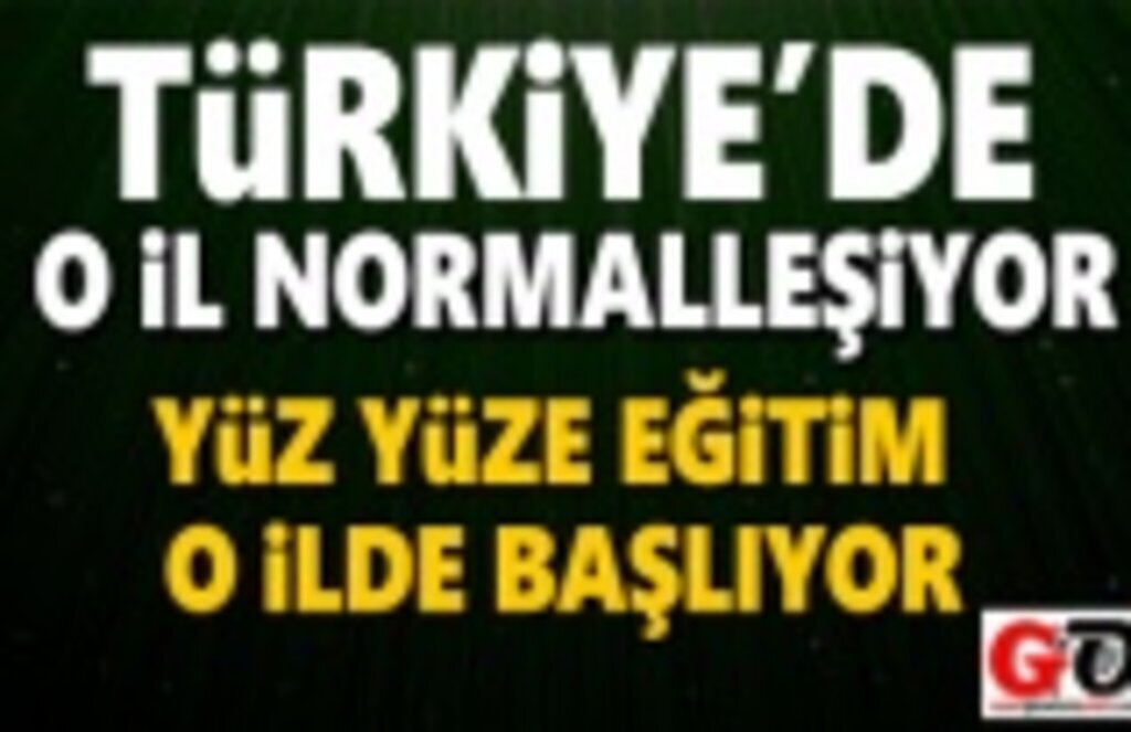 Bartın'da yüz yüze eğitim başlıyor, Normalleşme Kararları Şöyle