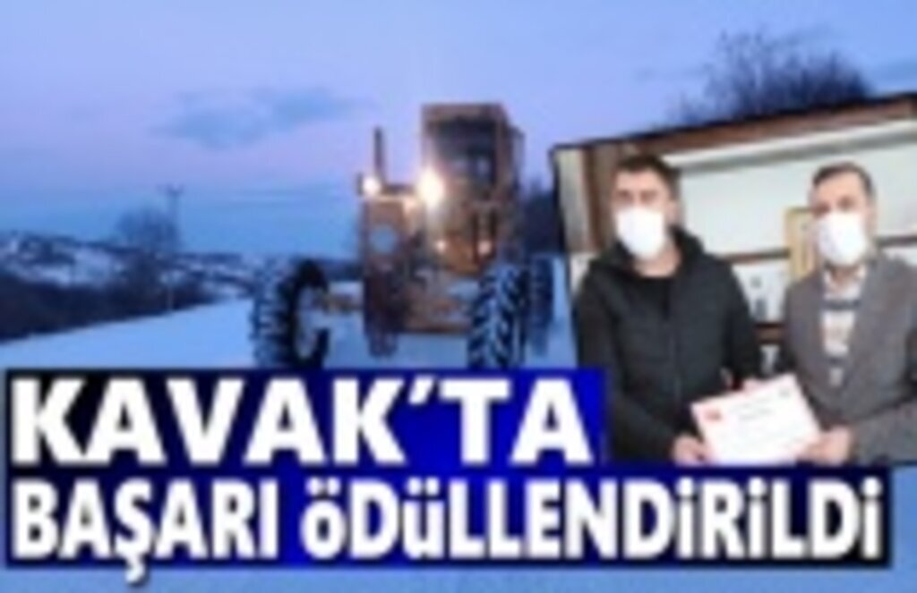 Kavak'ta Greyder Operatörüne Ödül