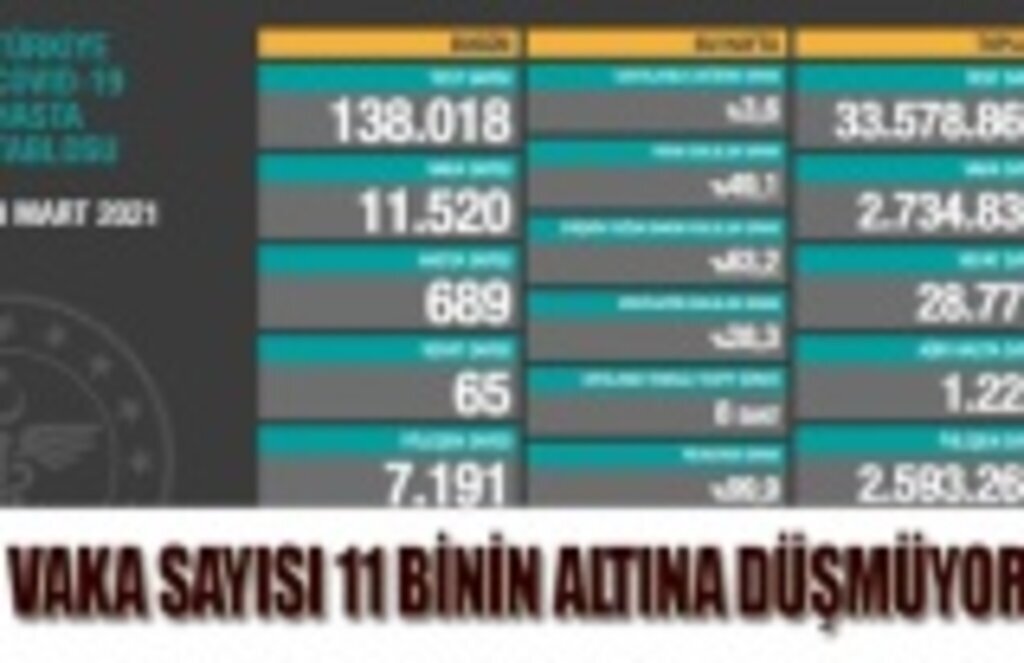 3 Mart koronavirüs tablosu, vaka sayısı düşmüyor!
