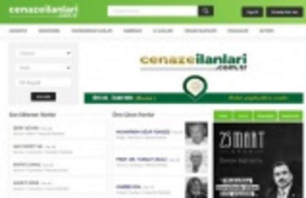 Cenaze İlanları web sitesi yayın hayatına başladı