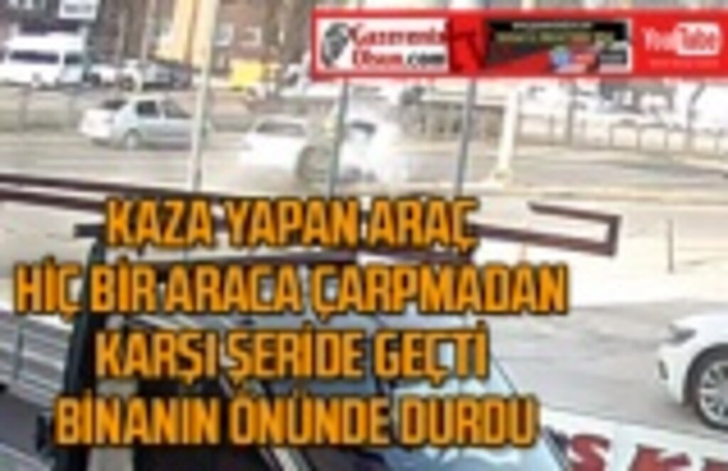 Kaza yapan araç hiç bir araca çarpmadan iki şeritten de geçti - Samsun Haber