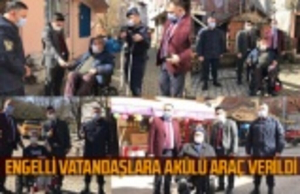 Salıpazarı'nda engelli vatandaşlara akülü araç verildi