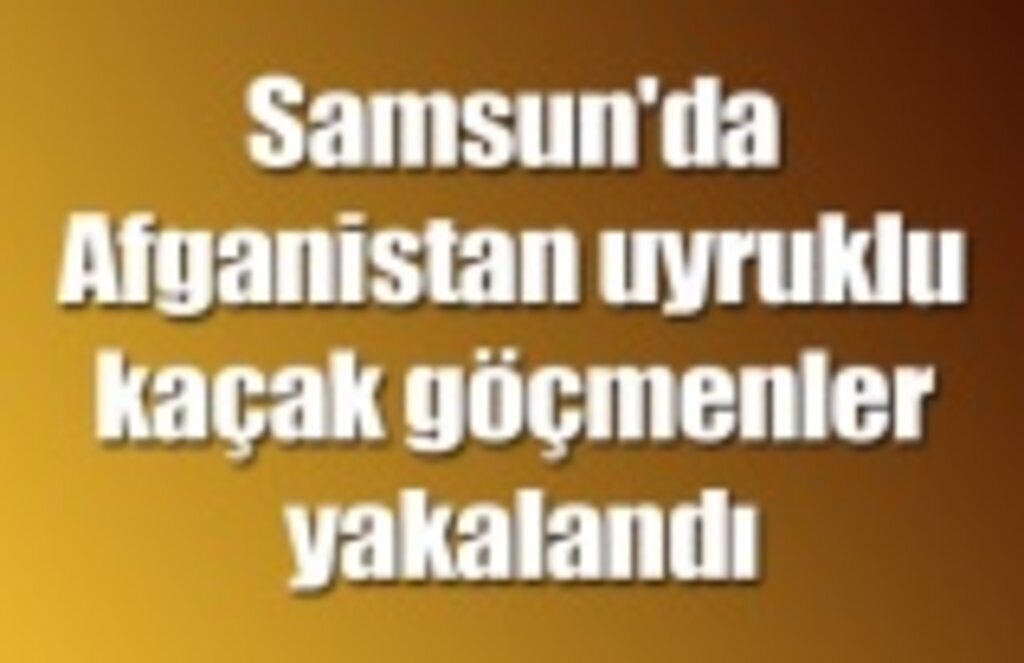 Samsun'da Afganistan uyruklu kaçak göçmenler yakalandı