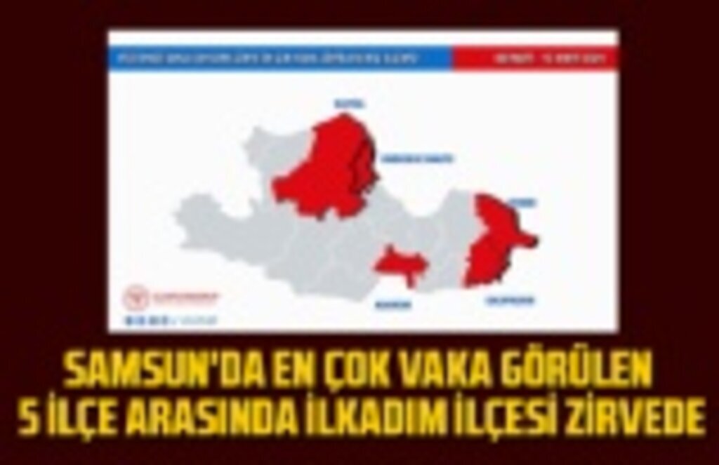 Samsun'da hangi ilçelerde vaka sayısı yüksek