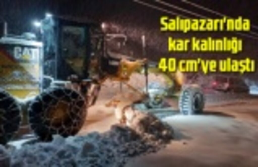 Samsun'un o ilçesinde kar kalınlığı 40 cm'ye ulaştı