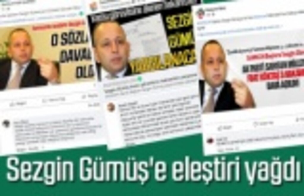 Sezgin Gümüş'e eleştiri yağdı