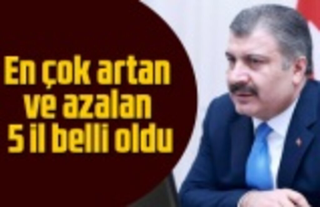 Vaka sayısının en çok arttığı ve azaldığı iller belli oldu