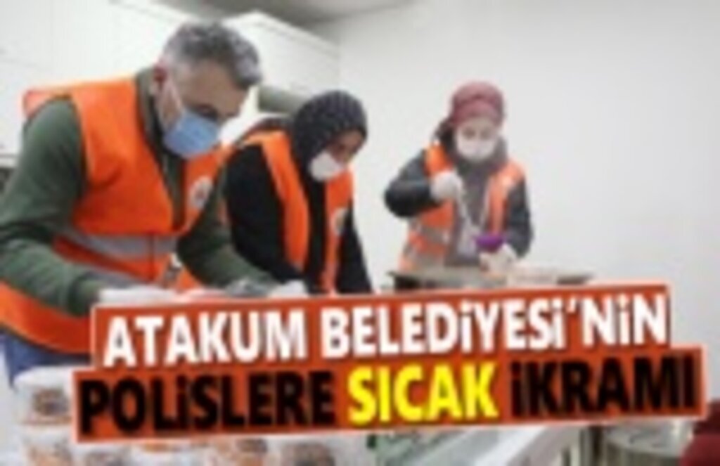 Atakum Belediyesi’nden polislere sıcak çorba ikramı