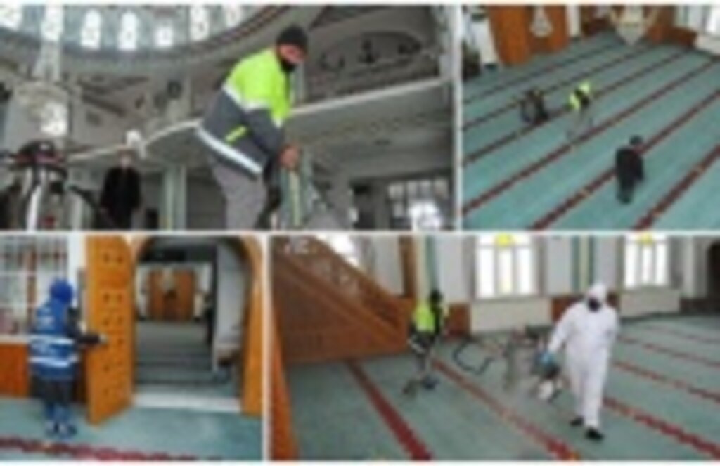 Canik'te Camilerde Ramazan Temizliği