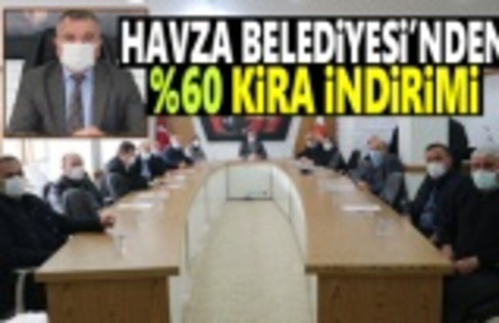 Havza Belediyesi'nden yüzde 60 kira indirimi