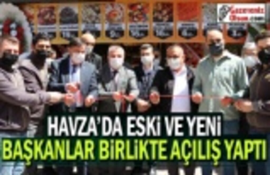 Havza'da Eski ve Yeni Başkanlar Birlikte Kurdele Kestiler