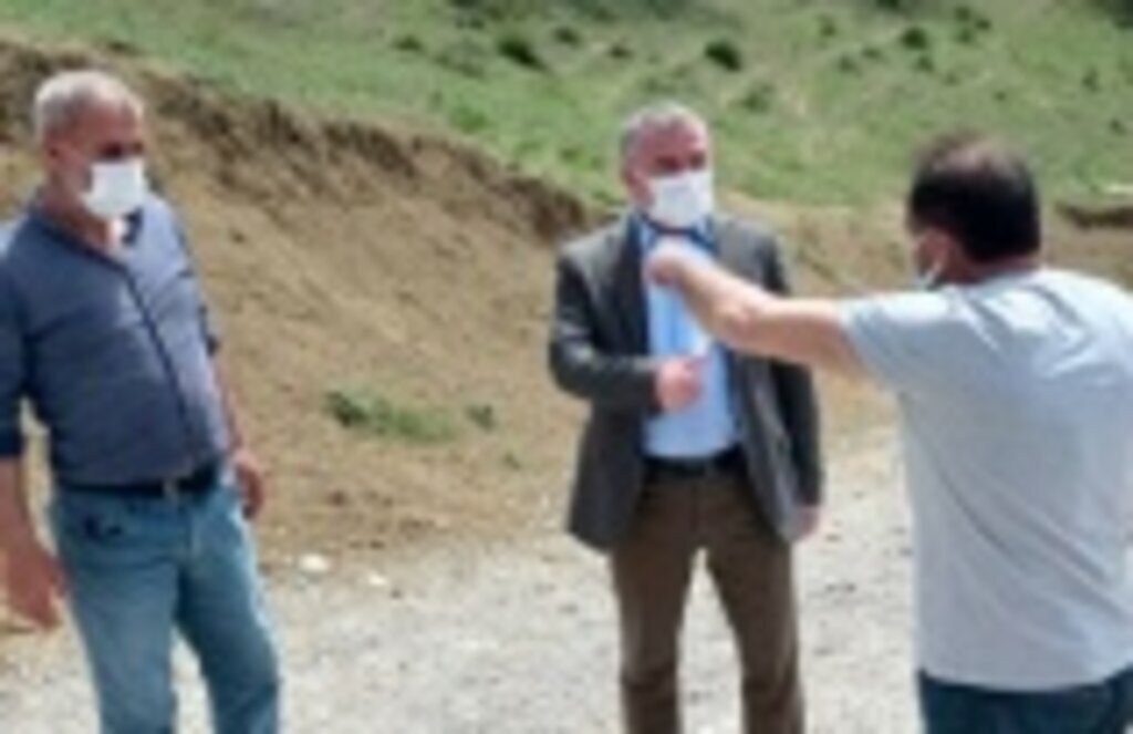 Havza Belediye Başkanı Özdemir doğalgaz çalışmalarını inceledi