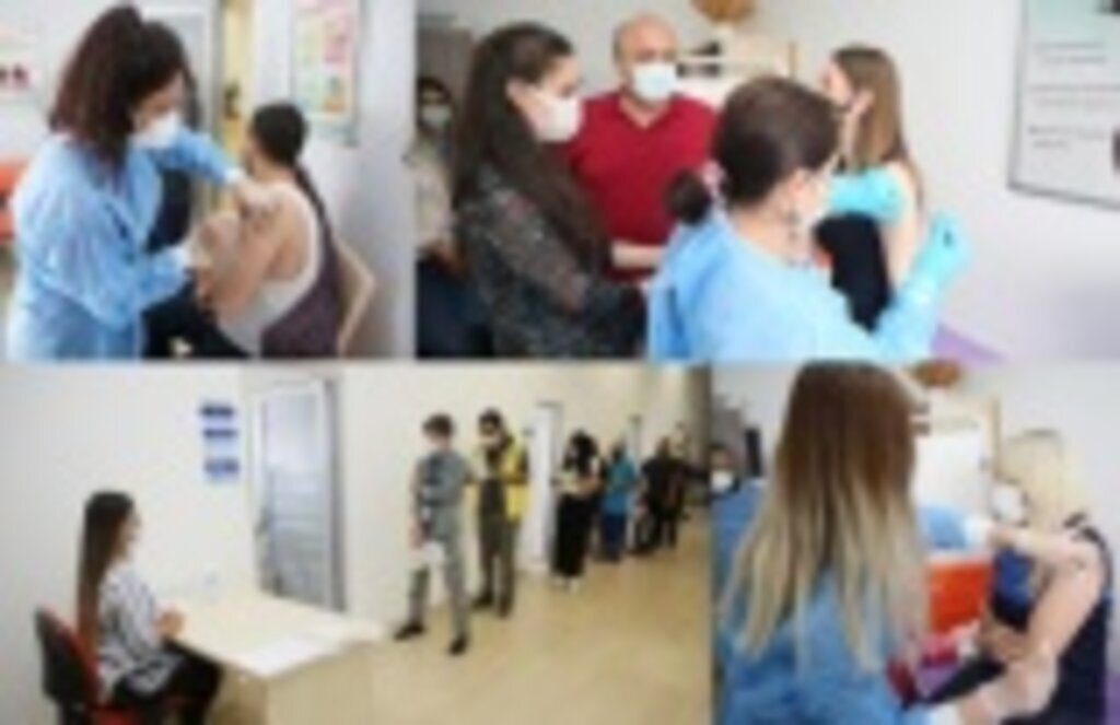 Atakum Belediyesi personeli ilk doz aşısını oldu