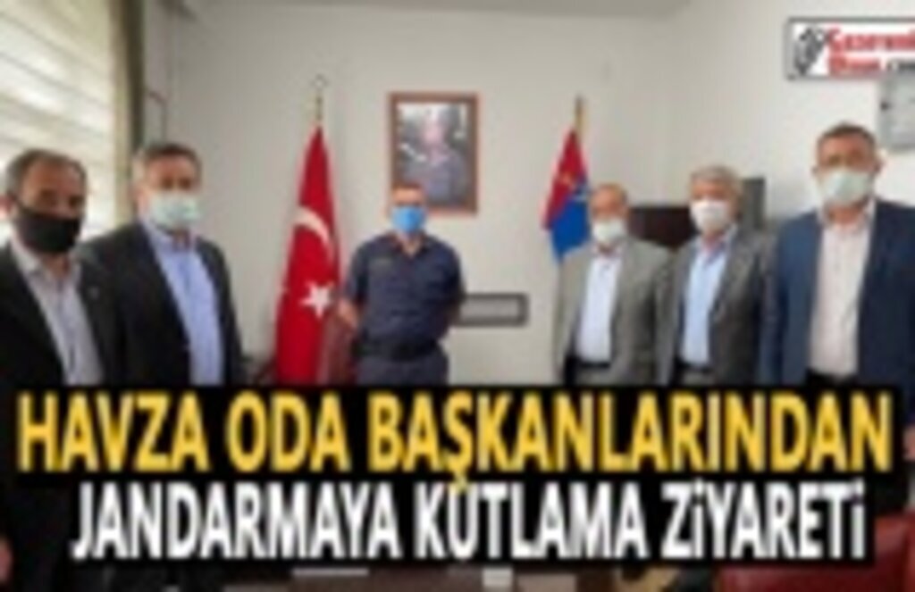 Havza’da oda başkanlarından jandarmaya kutlama ziyareti