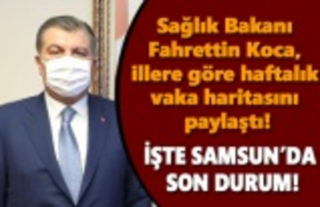 Samsun vaka sayısı en çok azalan iller arasında
