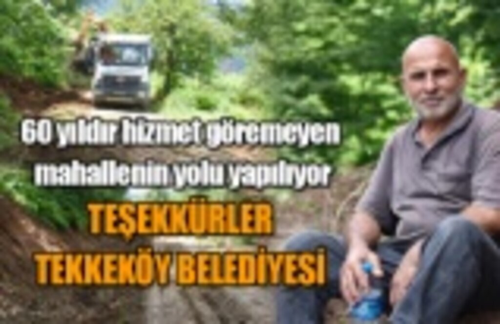 60 yıldır hizmet göremeyen mahallenin yolu yapılıyor