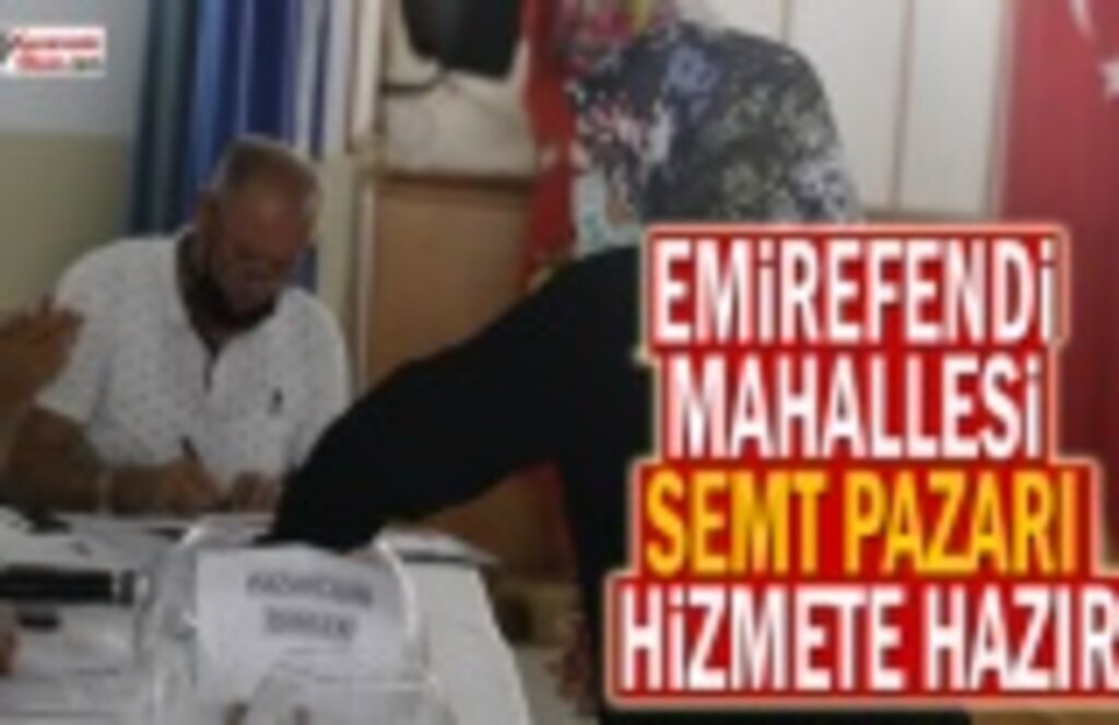 Bafra'da Emirefendi Mahallesi Semt Pazarı Hizmete Hazır
