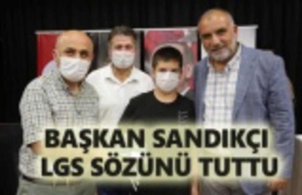Başkan Sandıkçı'dan LGS öğrencilerine ödül