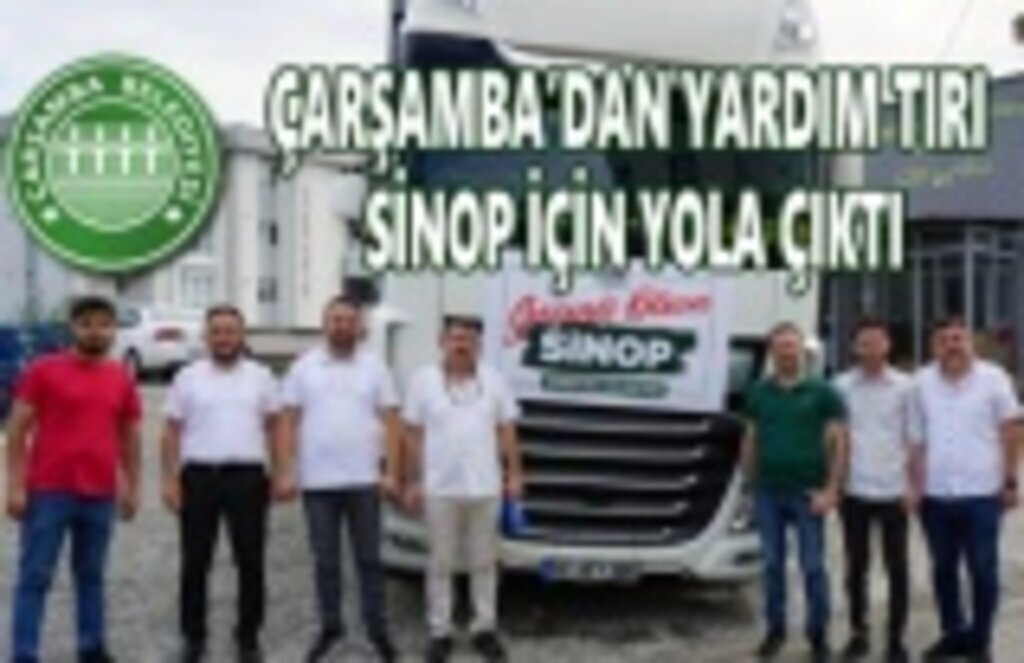 Çarşamba Belediyesi'nden Sinop'a yardım