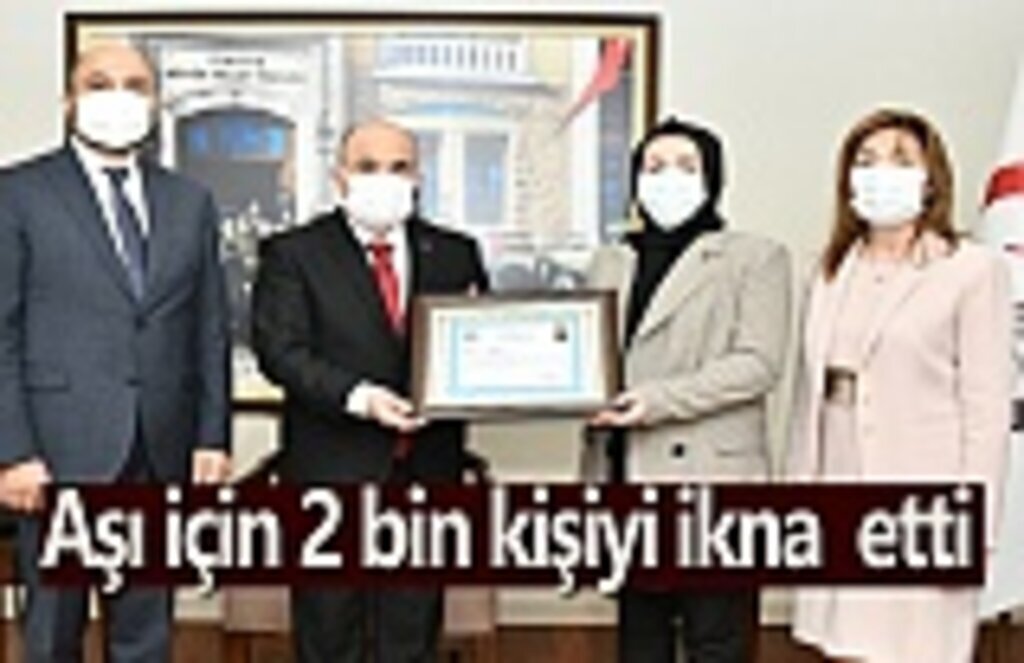 Aşı için 2 bin kişiyi ikna eden Küçükoğlu'na başarı belgesi - Samsun Haber