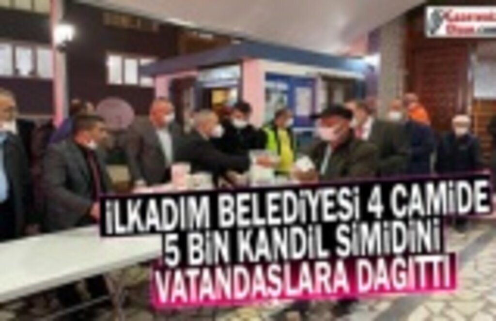 İlkadım Belediyesi Camilerde Kandil Simidi Dağıttı