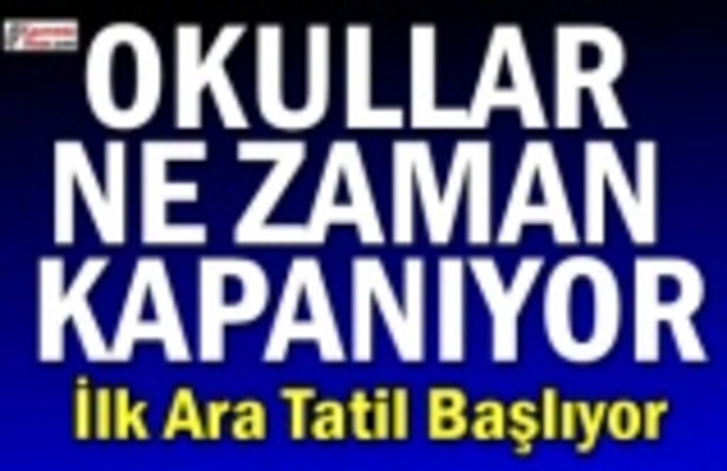 Okullar İlk Ara Tatiline Giriyor