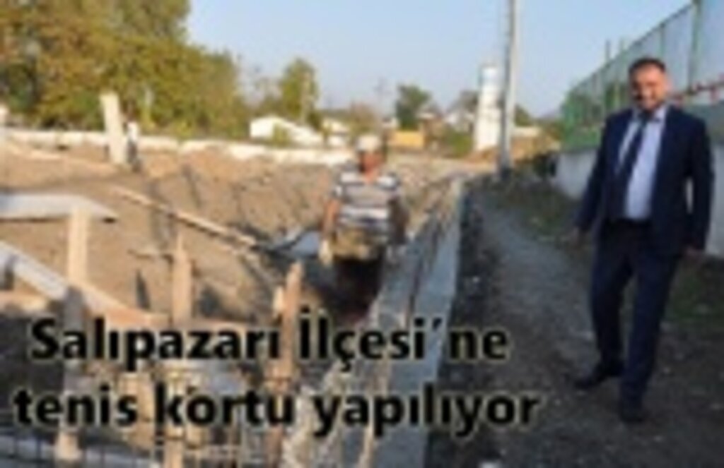 Salıpazarı İlçesine tenis kortu yapılıyor