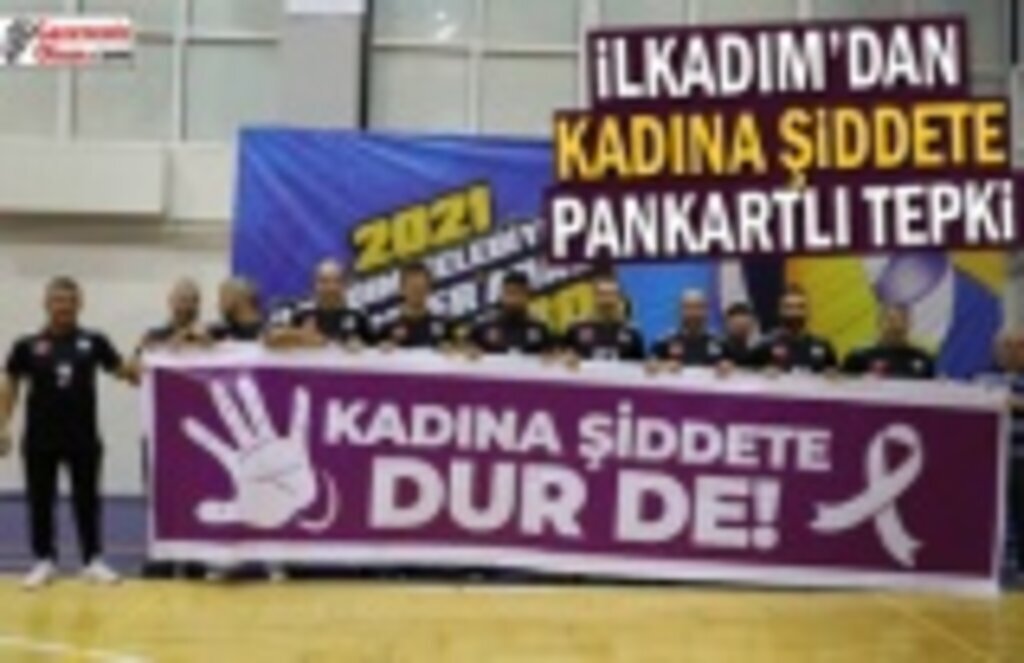 İlkadım'dan Kadına Şiddete Pankartlı Tepki