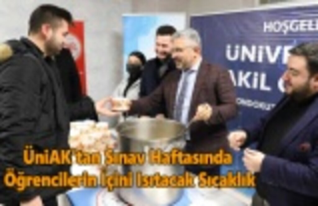 ÜniAK’tan sınav haftasında öğrencilere çorba ikramı