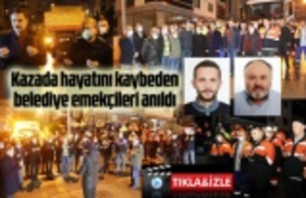 Kazada hayatını kaybeden belediye çalışanları Atakum'da anıldı