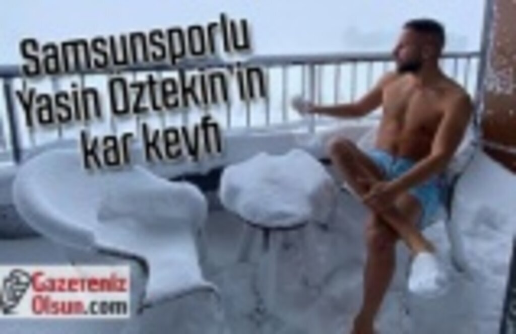 Yasin Öztekin’in balkonda şortlu kar keyfi
