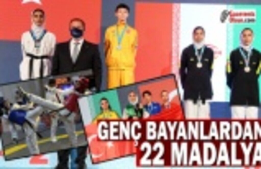 Genç bayanlardan 22 madalya