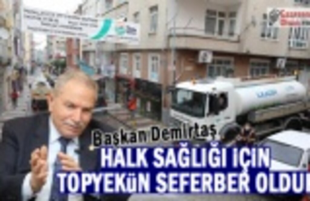 İlkadım'da Temizlik İşleri Ekipleri Tam Kadro Mahalle Temizliğinde