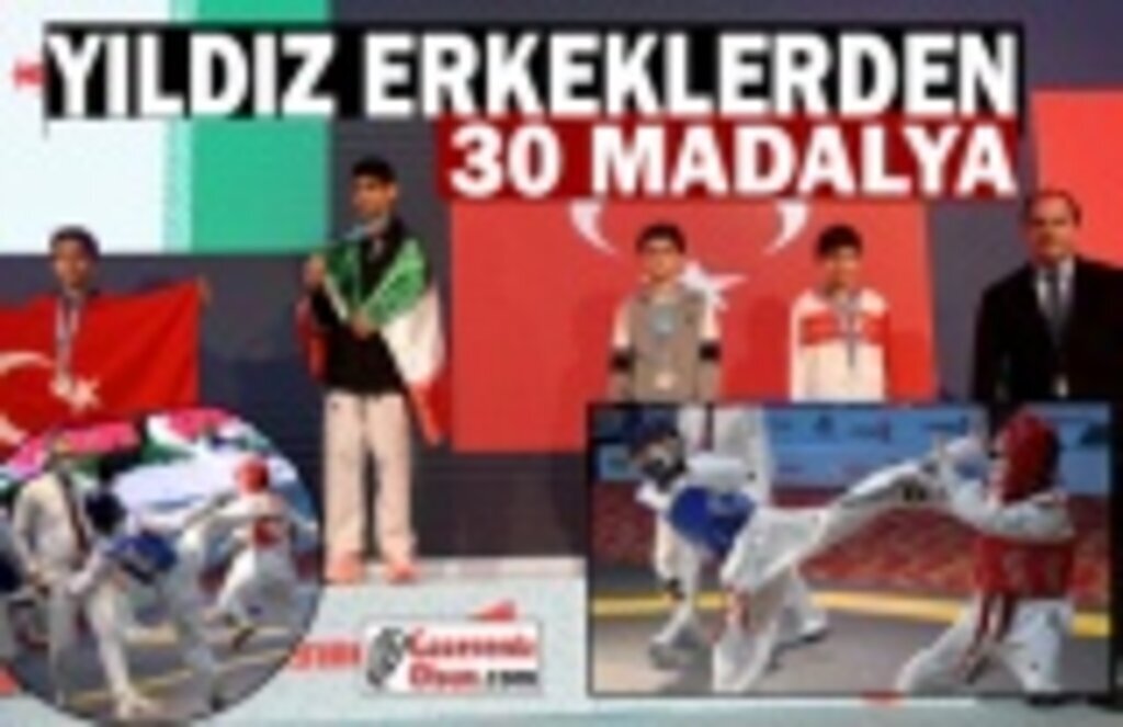 Yıldız erkeklerden 30 madalya
