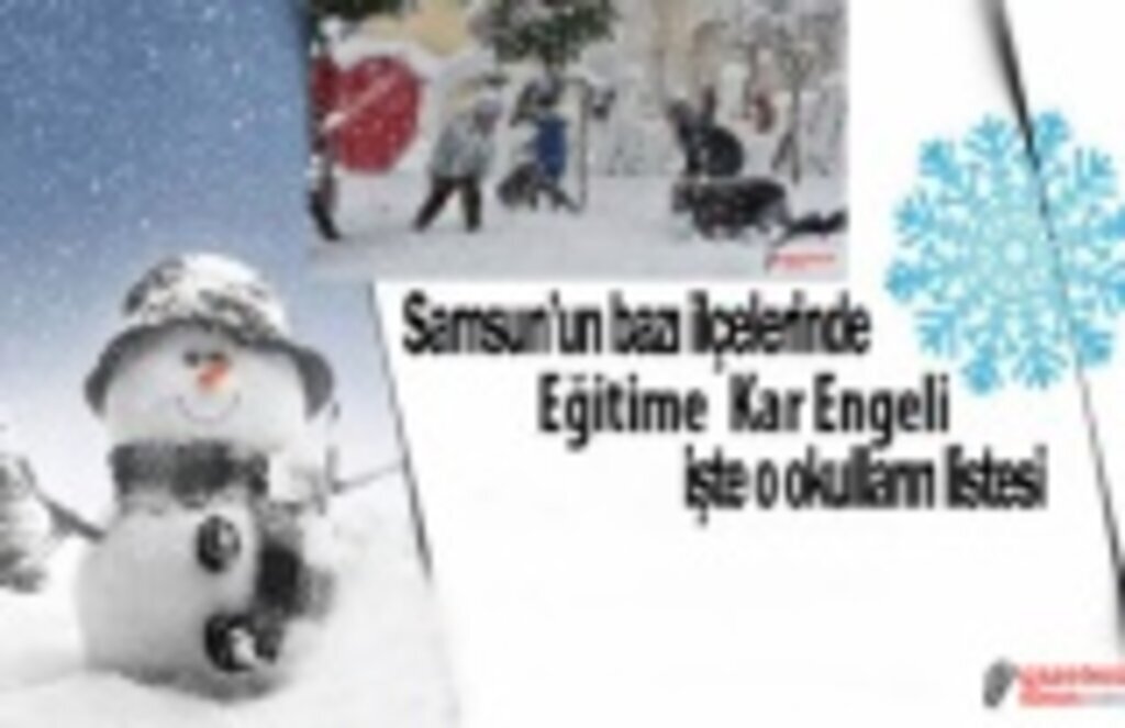 Asarcık, Ayvacık, Salıpazarı ve Terme'de eğitime kar engeli