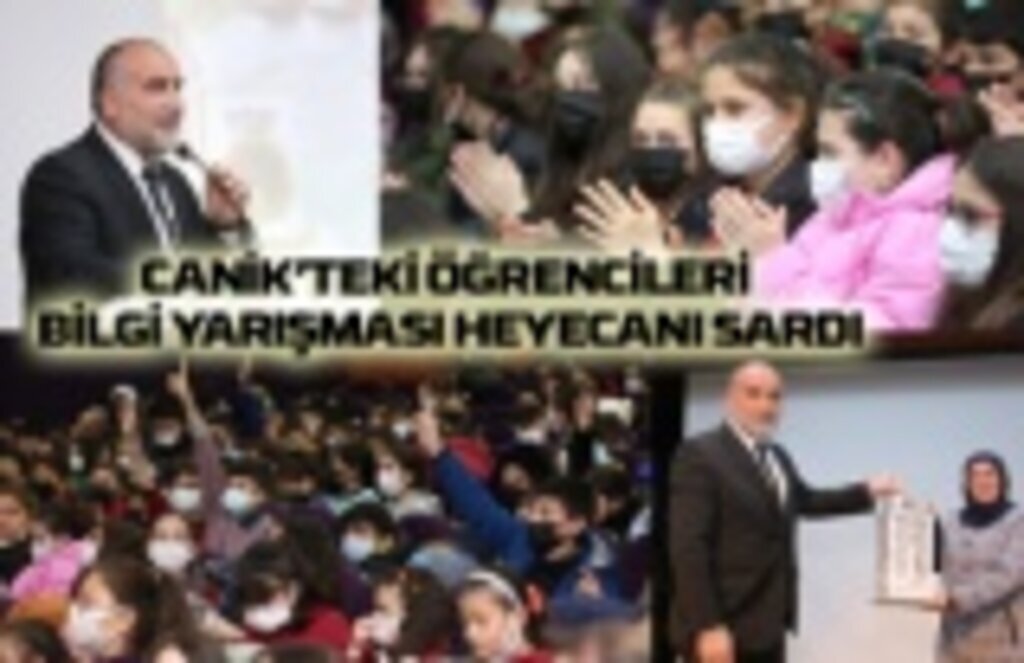 Canik'teki öğrencileri bilgi yarışması heyecanı sardı