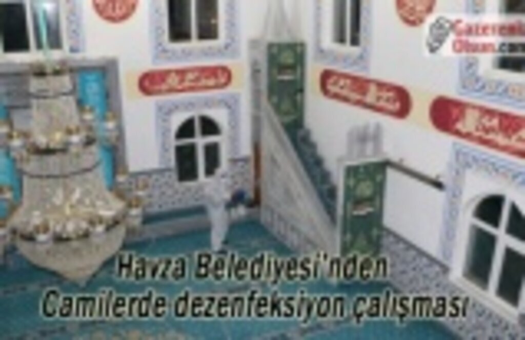 Havza Belediyesinden camilerde dezenfeksiyon çalışması