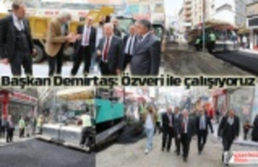 İlkadım Belediyesi'nden sıcak asfaltlama çalışması