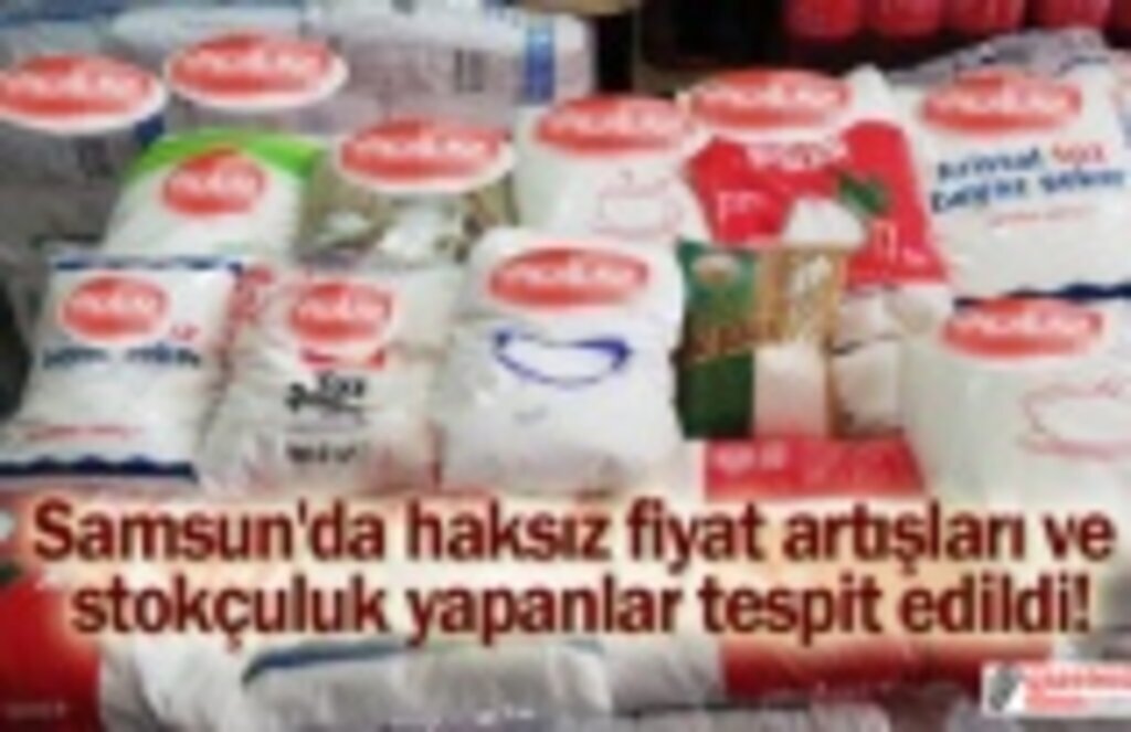 Toz şekerleri marketlerden toplamışlar! Samsun Haber