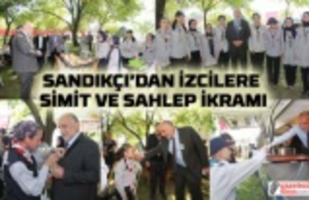 Başkan Sandıkçı'dan izcilere simit ve sahlep ikramı