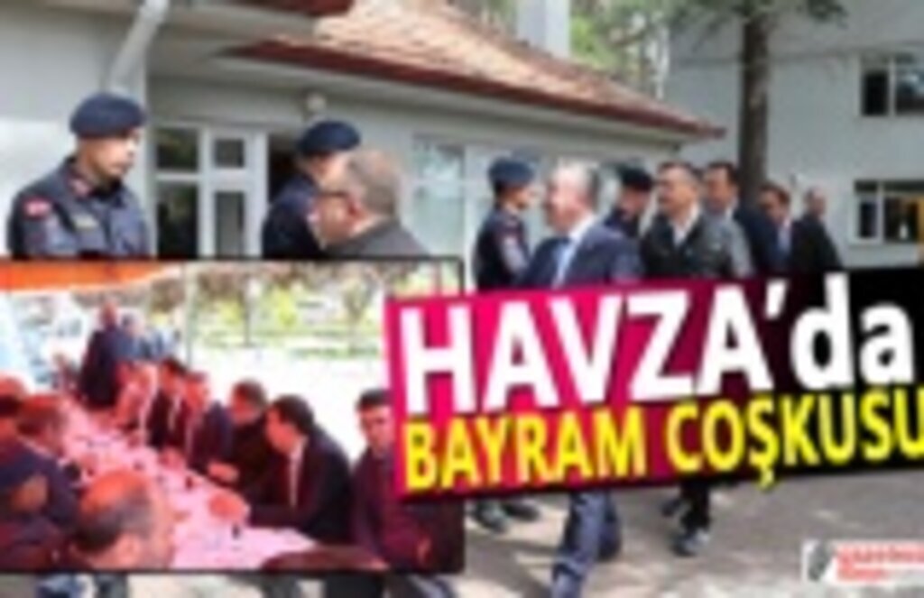 Havza Belediyesi'nde bayramlaşmaya yoğun ilgi