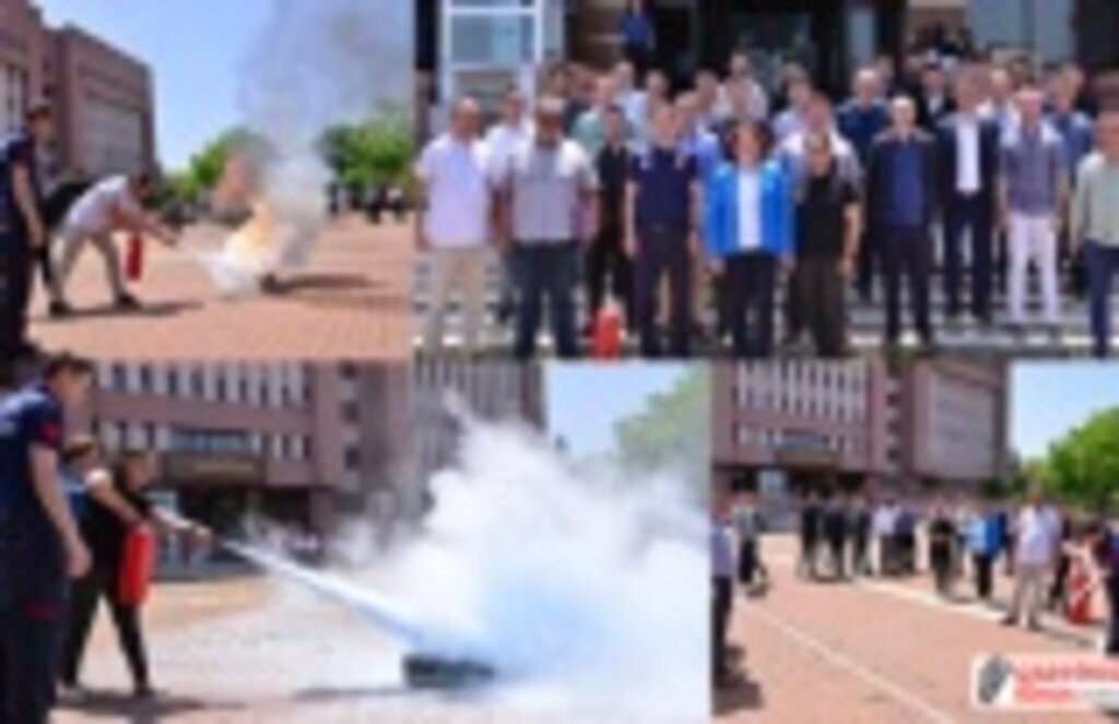 Valilik çalışanlarına yangın eğitimi! Samsun Haberleri