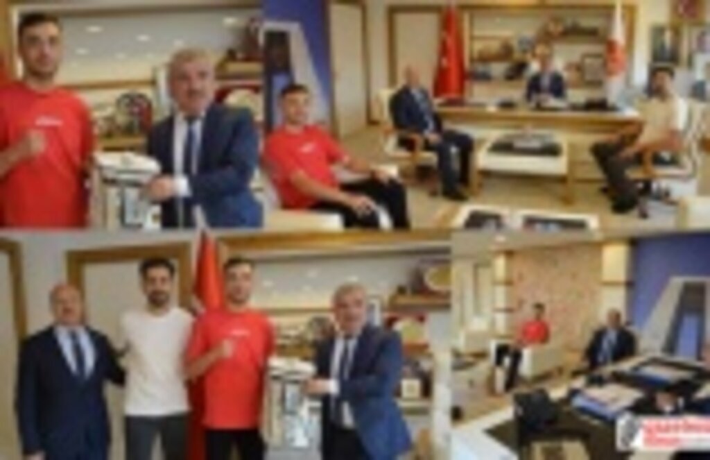 Genç Şampiyondan Havza Belediye Başkanı Özdemir’e ziyaret