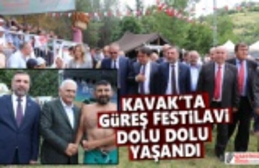 Kavak'ta yapılan Güreş Festivaline Binali Yıldırım'da Katıldı