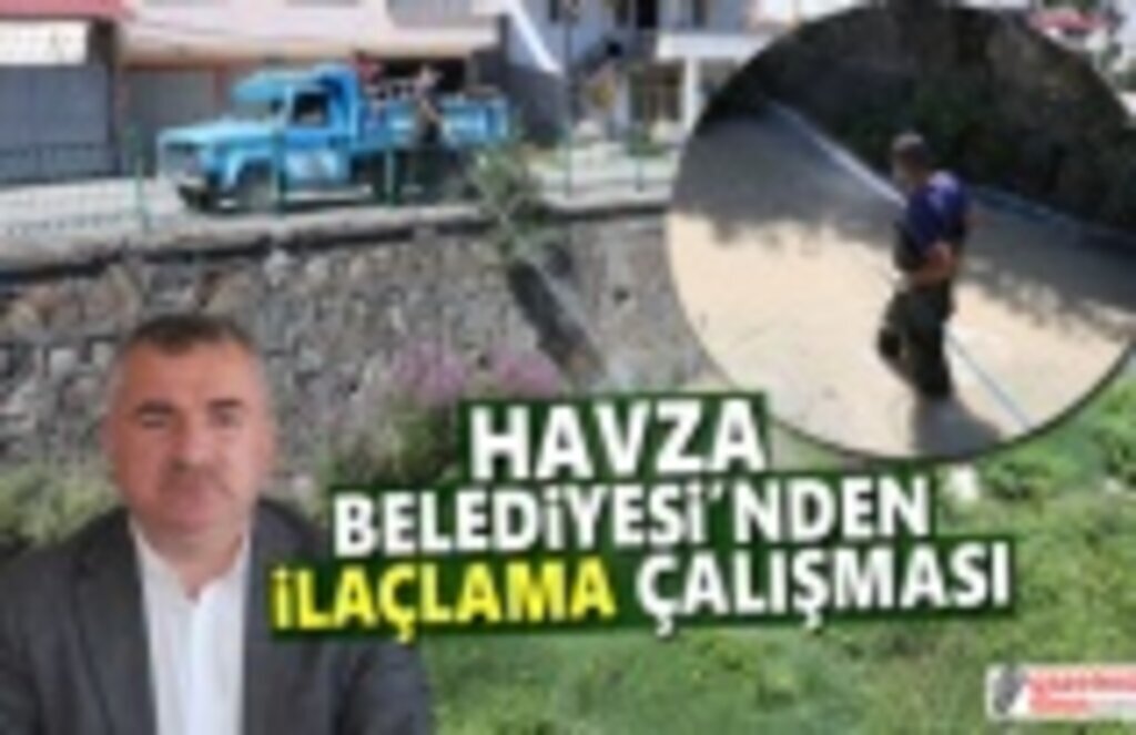 Havza Belediyesi sineklere karşı ilaçlama yapıyor