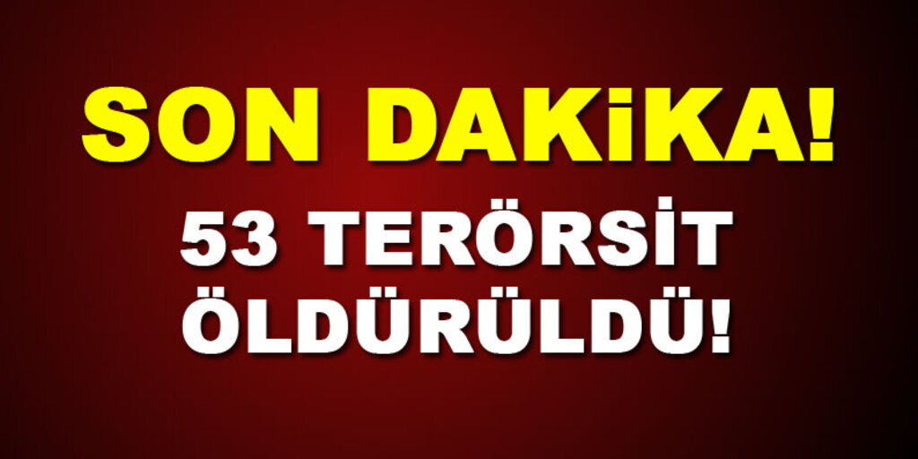 53 terörist etkisiz hale getirildi